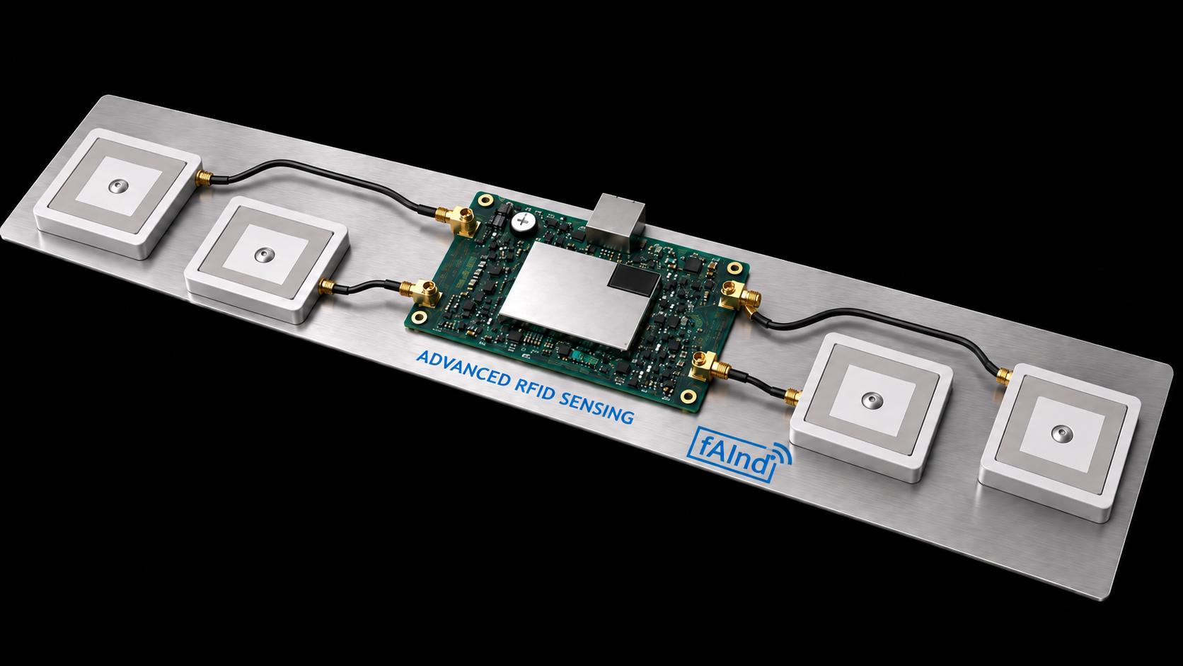 Approved fAInd sensing device: four antennas, each independently connected to a separate SMA port on the central PCB