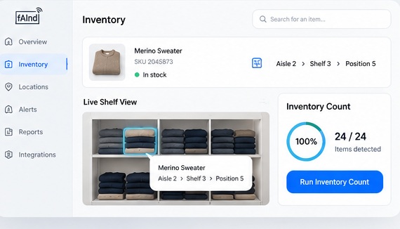 Conceptual inventory dashboard